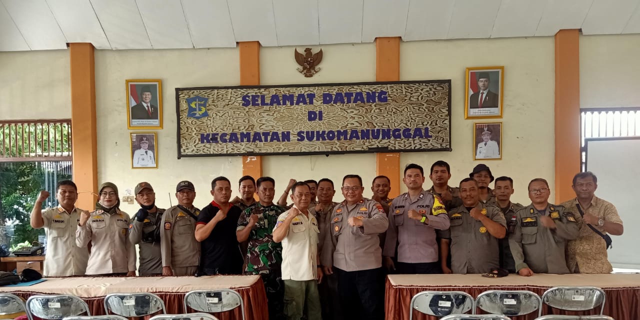 Sinergi 3 Pilar Sukomanunggal, Perkuat Harkamtibmas Jaga Kondusivitas