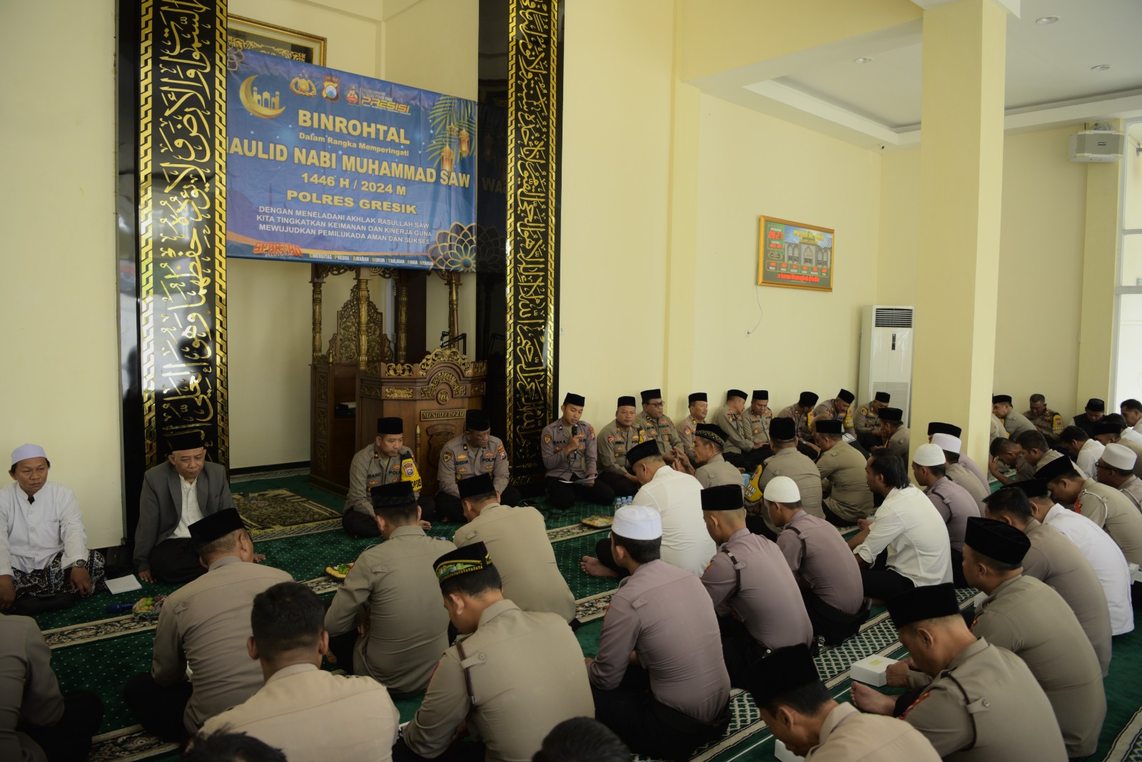 Gelar Peringatan Maulid Nabi Muhammad SAW, Polres Gresik Ajak Masyarakat Wujudkan Pilkada Damai