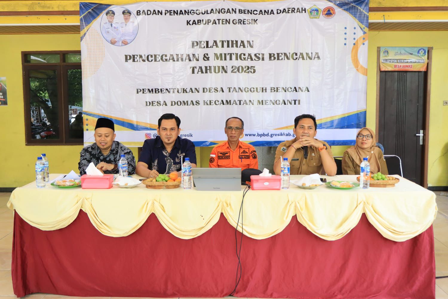 BPBD Gresik Bentuk Destana di Domas Menganti, Bekali Warga Mitigasi Bencana