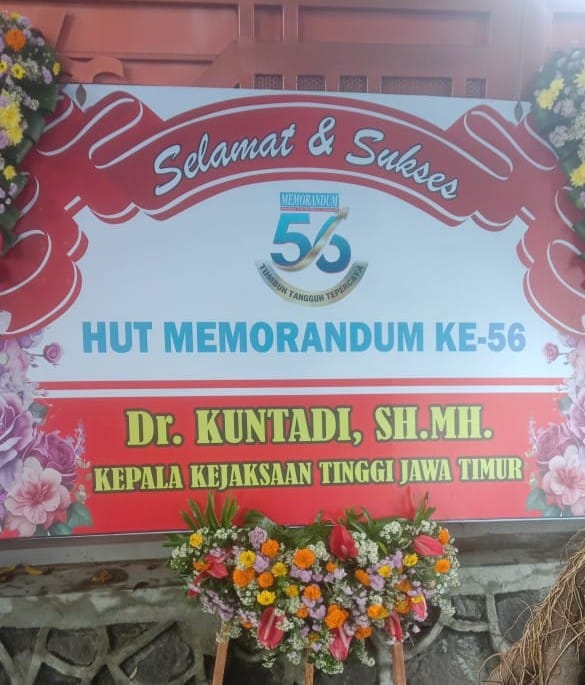 Kajati Jatim Kuntadi Ucapkan Selamat HUT Ke-56 Memorandum