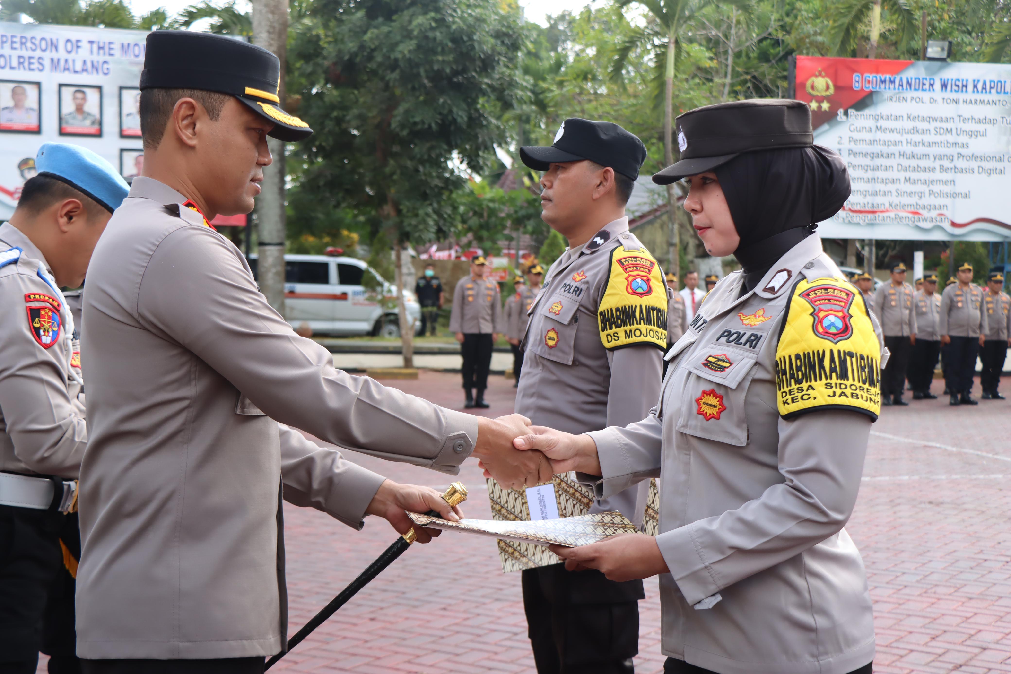 Polres Malang Apresiasi Prestasi Anggota dan Masyarakat