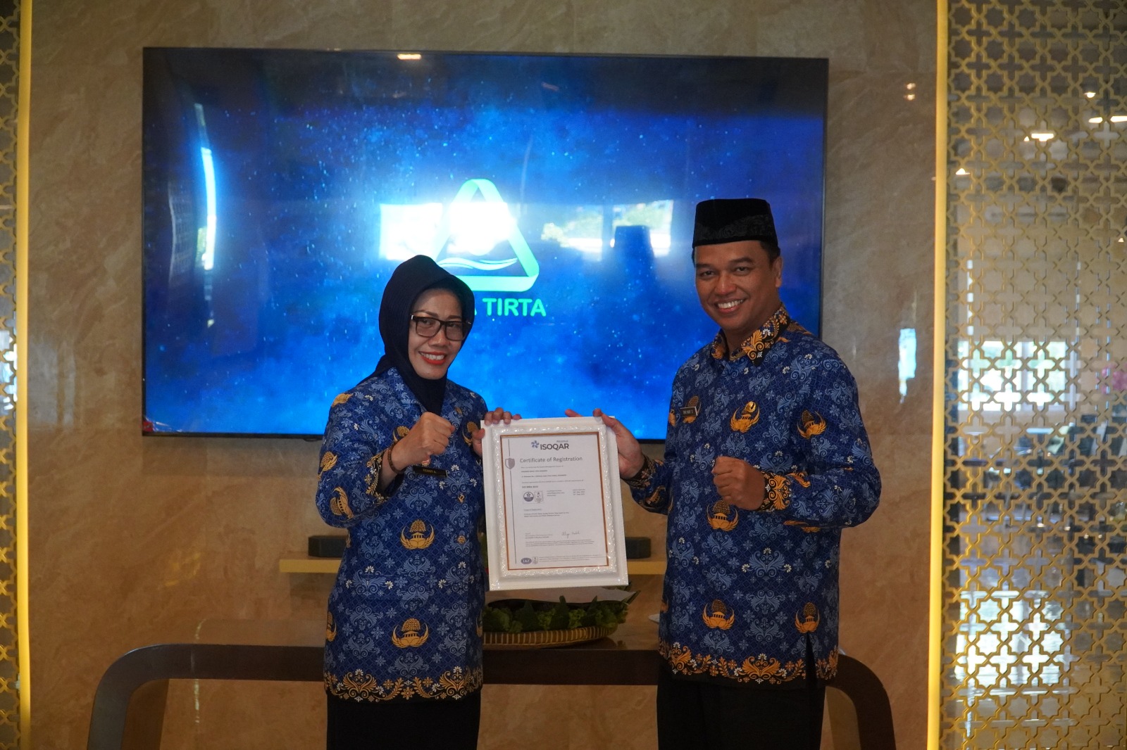 Perumda Delta Tirta Sidoarjo Raih Sertifikat ISO 9001:2015