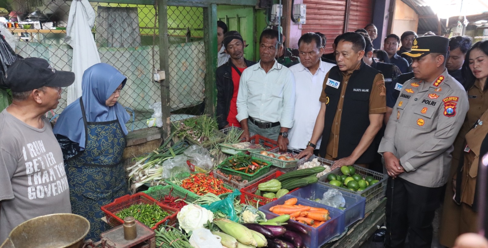 Wali Kota dan Kapolresta Malang Kota Sidak Pasar, Stok Beras Jadi Persoalan