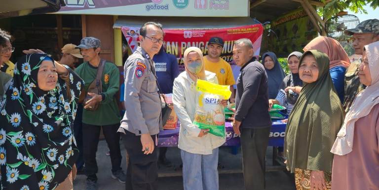 Polresta Malang Kota Kembali Gelontorkan 22 Ton Beras Murah