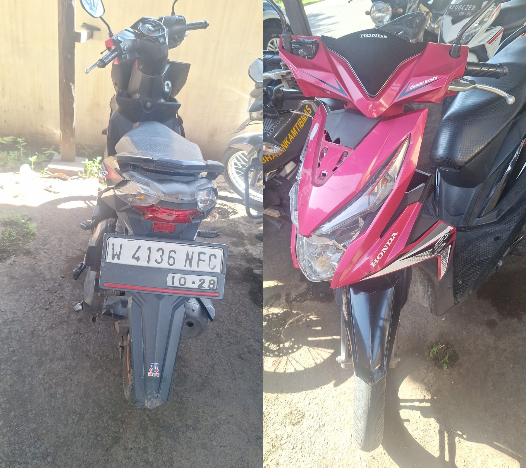 Gagal Gondol Motor di Sukorejo, Maling Asal Kejayan Babak Belur Dimassa