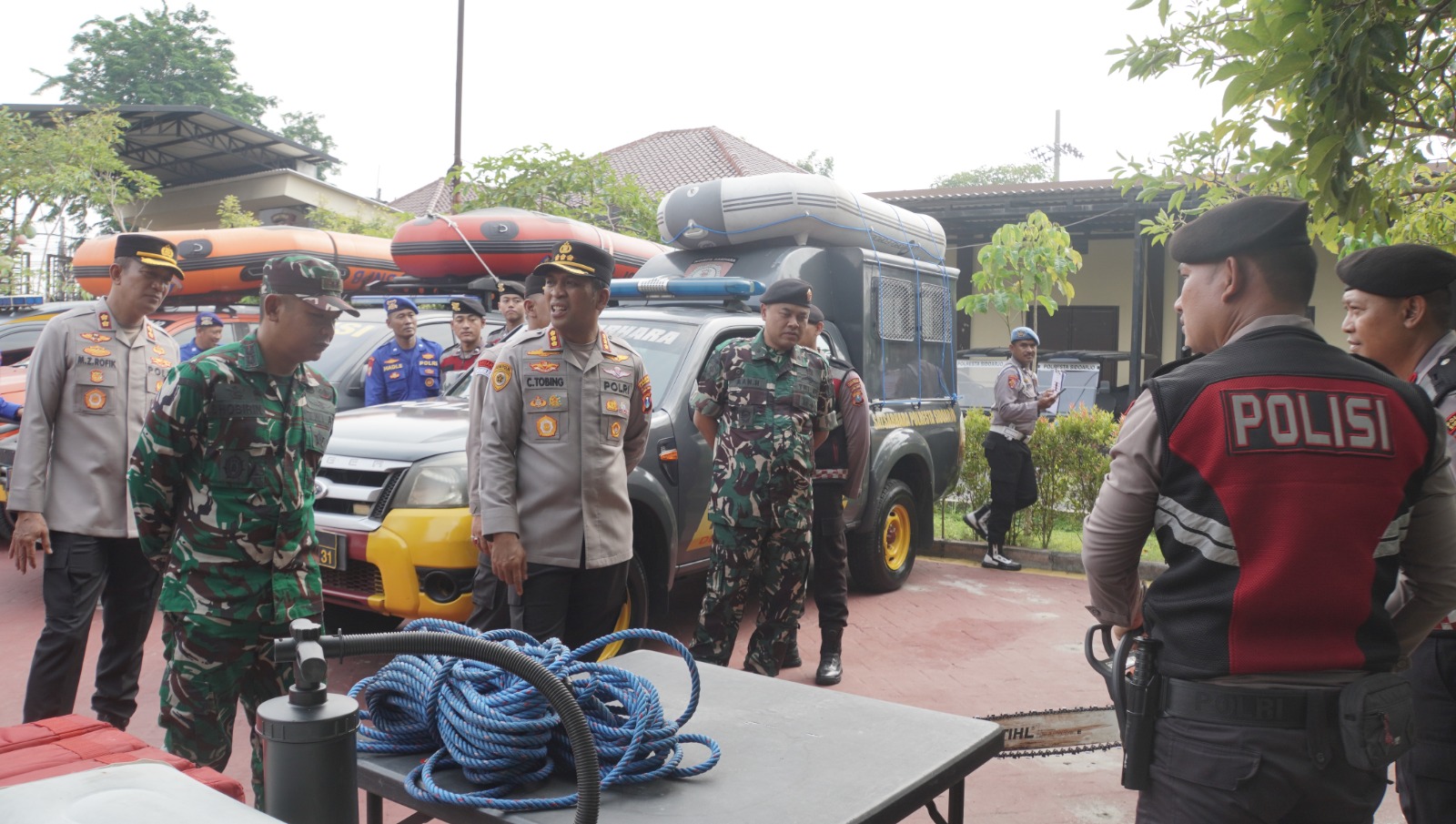 Polresta Sidoarjo Gelar Apel Bersama Kesiapan Tanggap Darurat Bencana Hidrometeorologi 