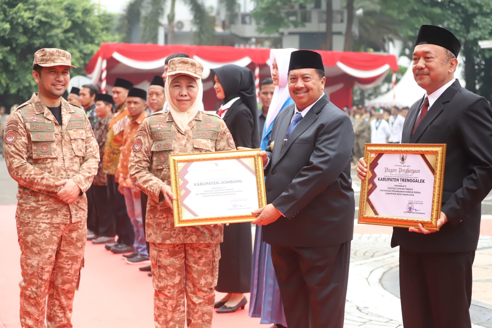 Jombang Raih Penghargaan Gubernur, Berhasil Implementasikan Aksi Terpadu Penanganan Konflik Sosial