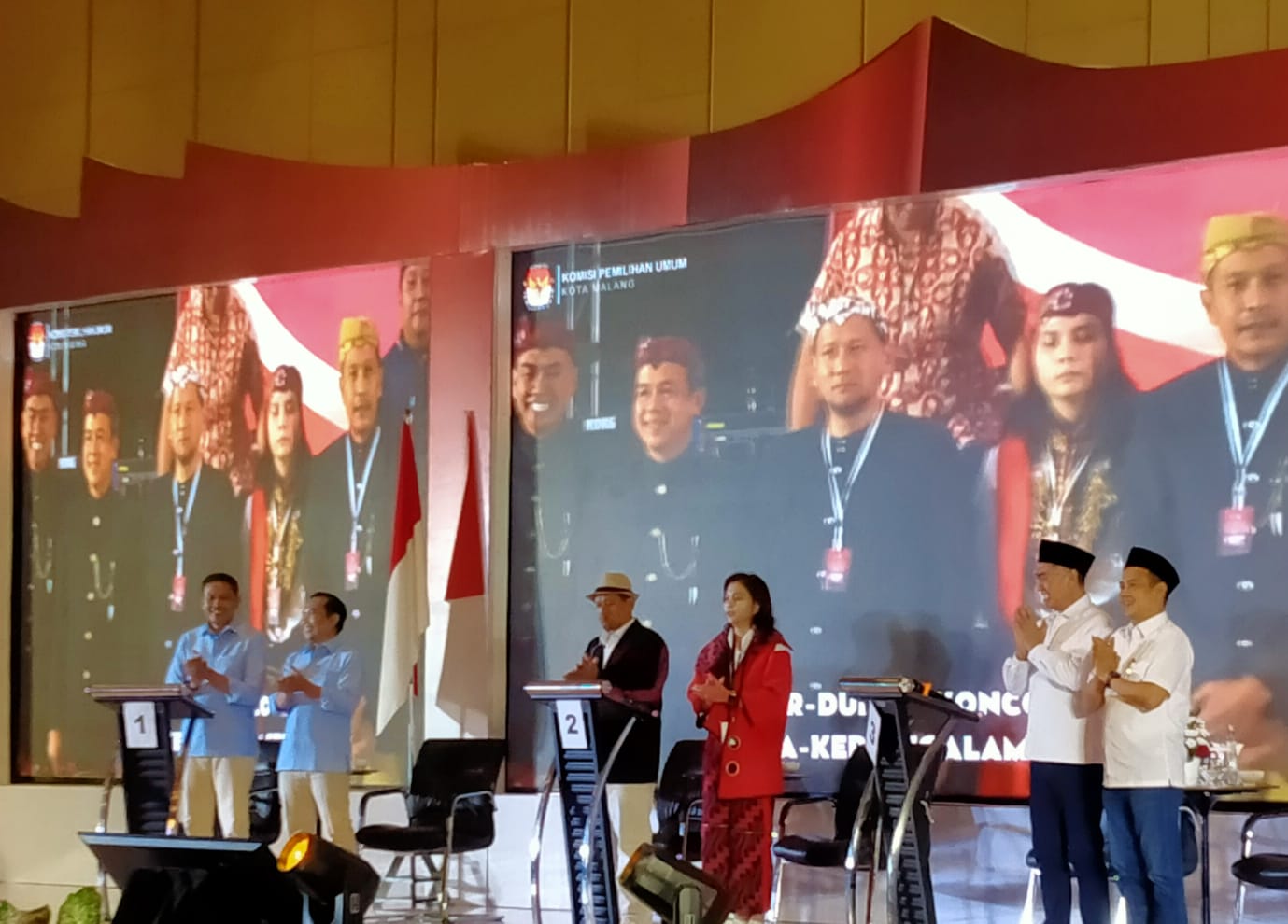 Debat Publik Pilkada Kota Malang, 3 Paslon Adu Visi Misi