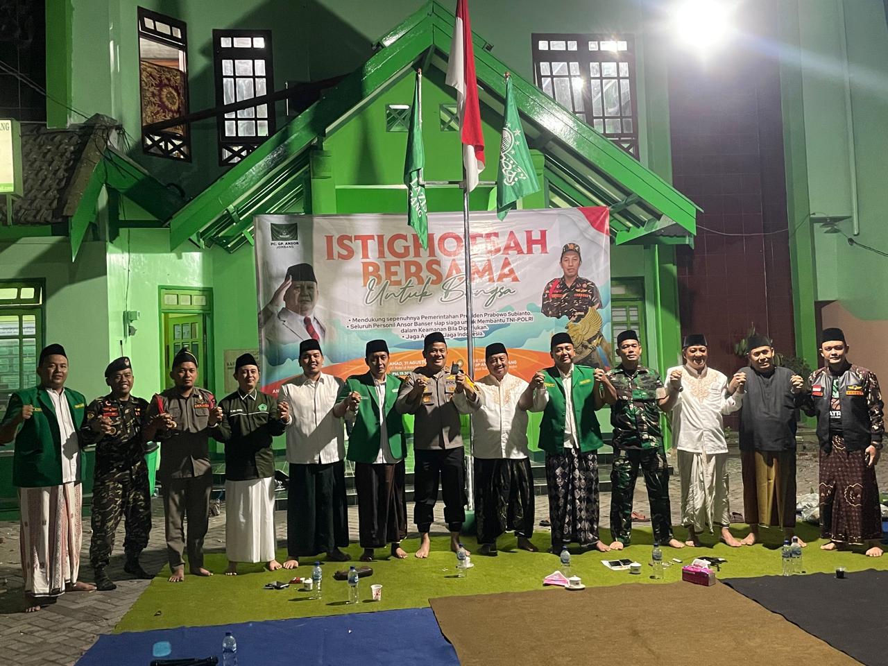 Hadiri Istighosah GP Ansor, Bupati Warsubi Ajak Masyarakat Bersama Jogo Jombang