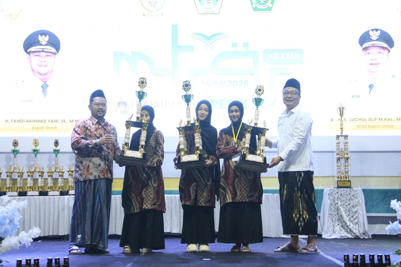 Dominasi Berbagai Cabang, Kafilah Bungah Kembali Juara Umum MTQ Kabupaten Gresik