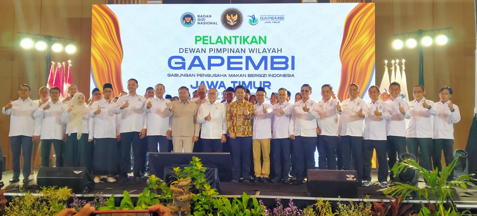 Kawal Program Makan Bergizi Gratis, Menko Pangan Lantik Pengurus Gapembi Jatim di Malang
