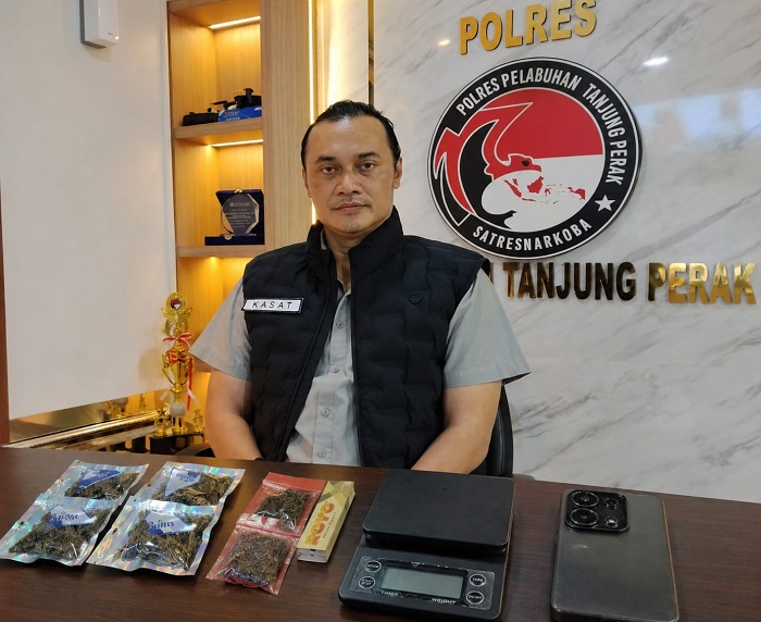 Bisnis Ganja Sistem Ranjau Terbongkar, Pemuda Banyu Urip Diringkus Polres Pelabuhan Tanjung Perak
