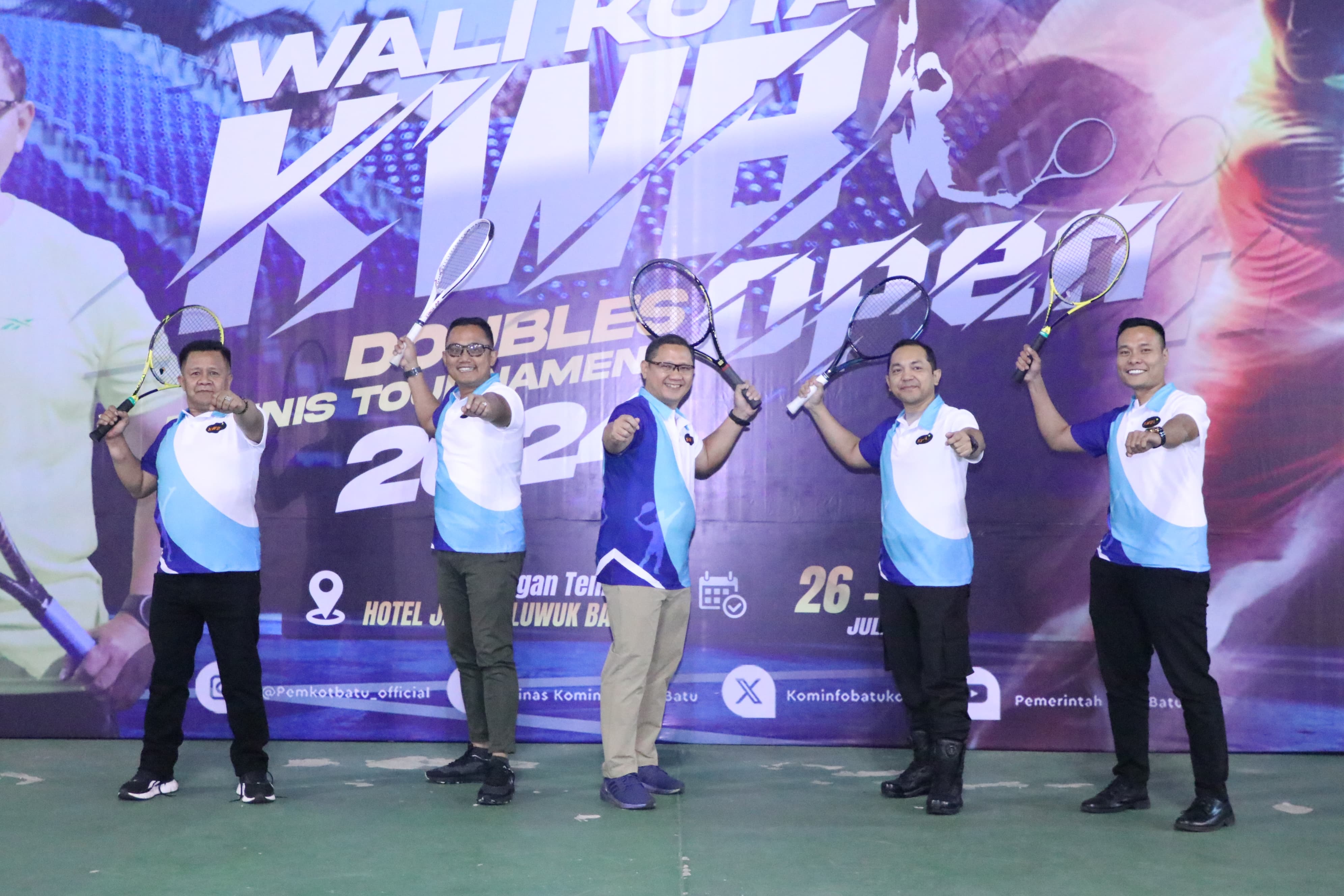 Pj Wali Kota Aries Buka Event KWB Open Double Tennis Tournament 2024