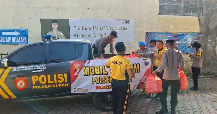 Mobil Senyum Polsek Gurah Menyapa Masyarakat untuk Berbagi