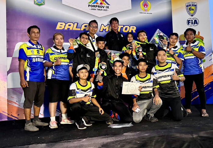 Surabaya Sabet Emas Pertama Porprov Jatim IX dari Cabor Balap Motor
