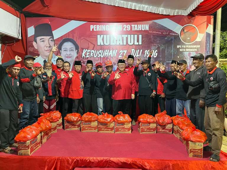 Peringati Kudatuli 1996, DPC PDIP Surabaya Ajak Kader Resapi Perjuangan dan Santuni Divisi Becak