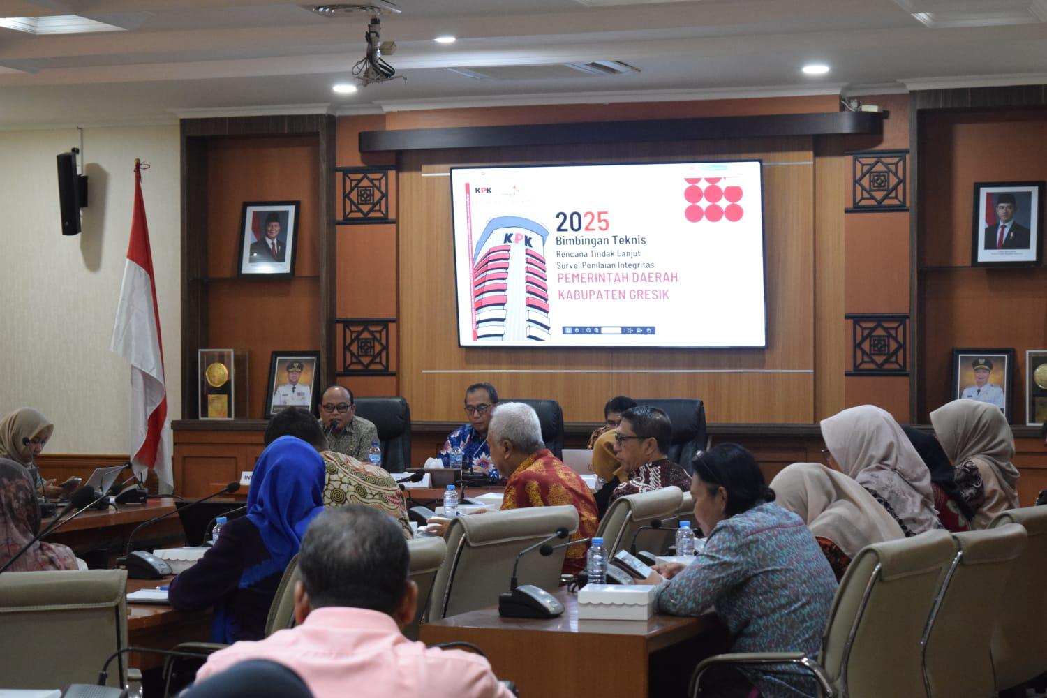 Inspektorat Gresik dan KPK Pantau Tindak Lanjut SPI 2024 dan Persiapan SPI 2025