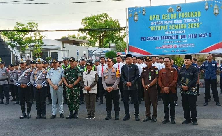 Polres Bojonegoro Gelar Apel Operasi Ketupat Semeru 2026 Amankan Idulfitri 1447 H