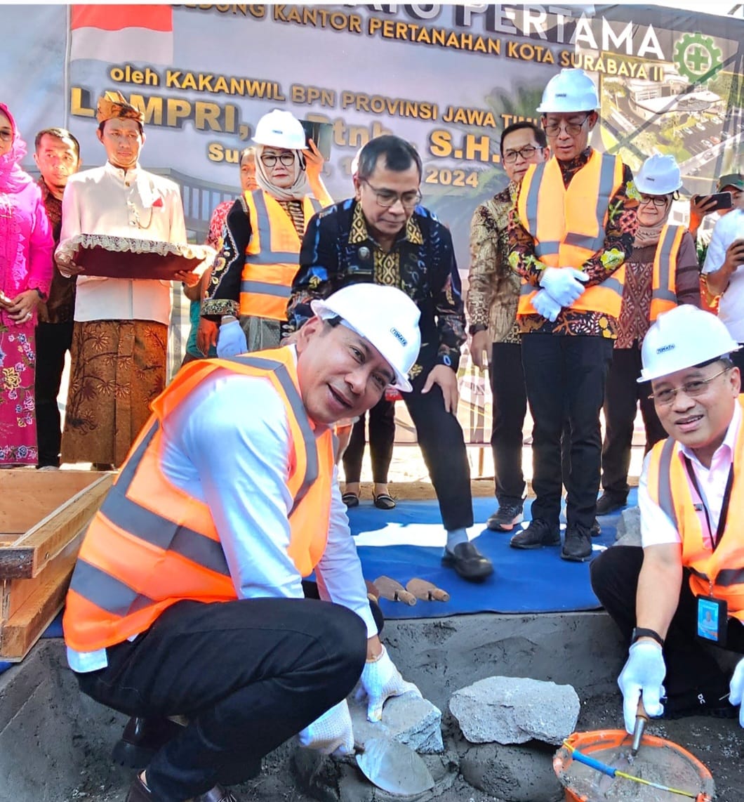 Gedung Baru Kantah Surabaya II Mulai Dibangun, Kakanwil Lampri: Doakan Biar Segera Bisa Ditempati