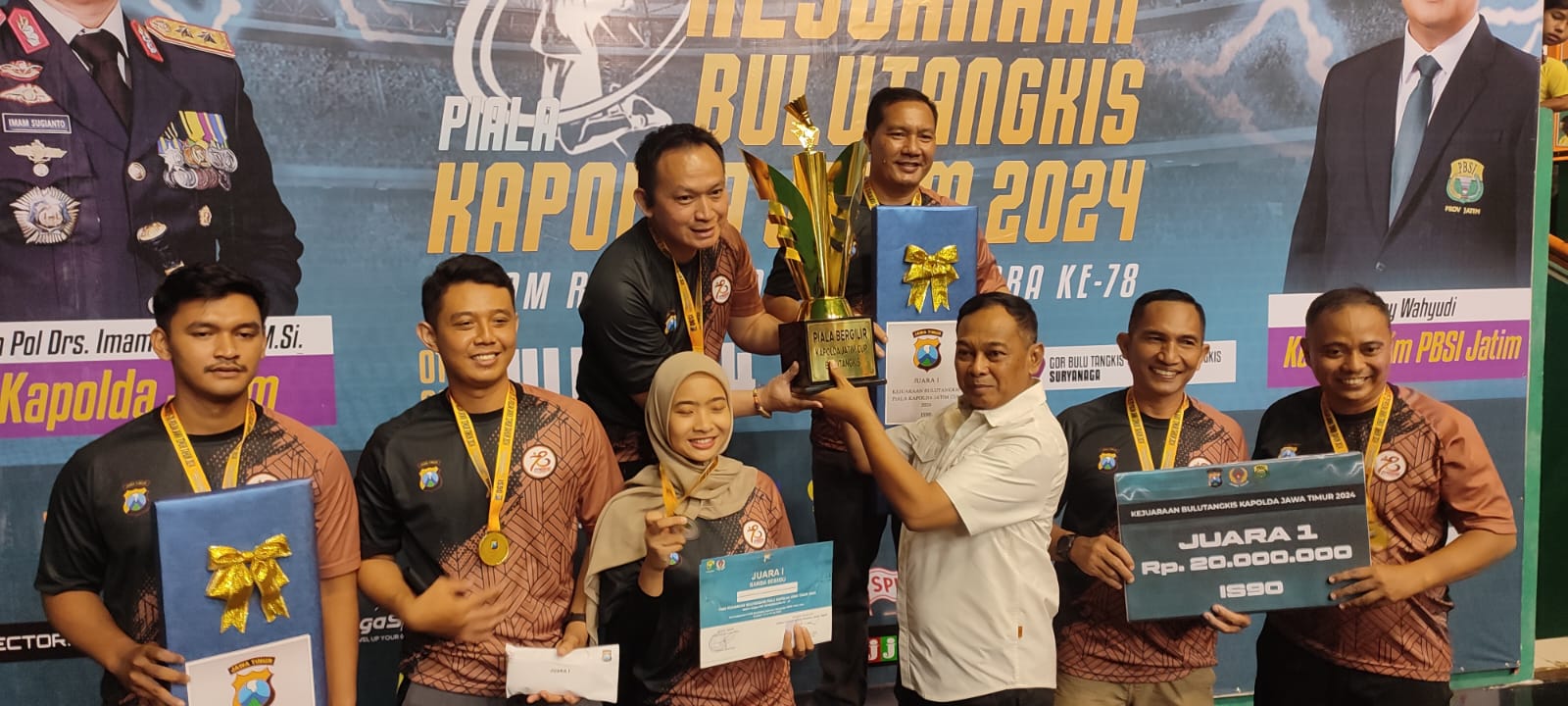 Kejuaraan Bulutangkis Piala Kapolda 2024 Berakhir, Dirsamapta : Mencari Bibit Atlet