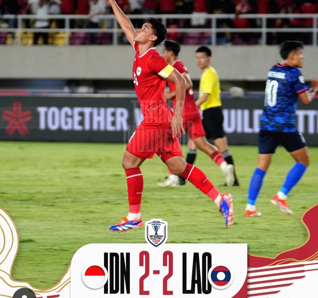 Hasil Babak Pertama Timnas Indonesia Vs Laos, Bermain Imbang 2-2