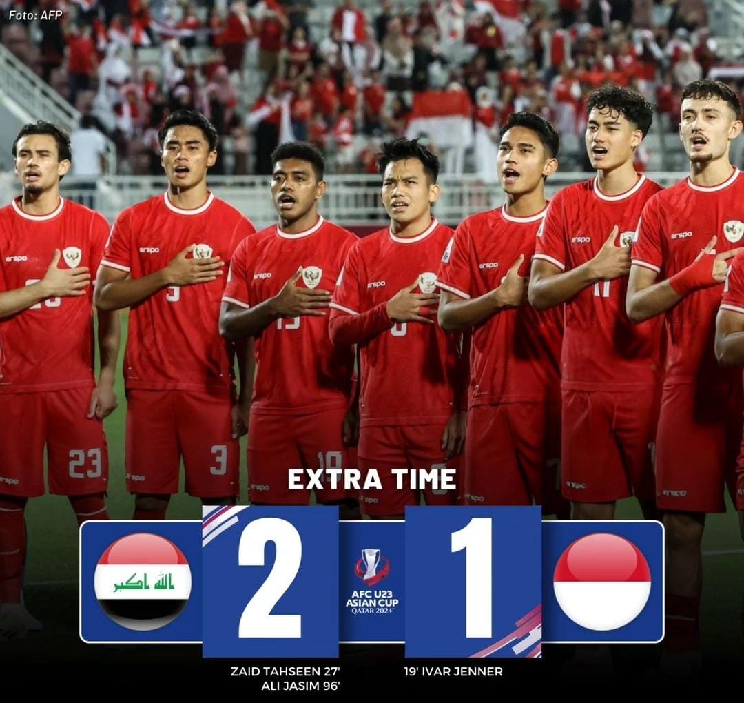 Perebutan Juara 3 Piala Asia U-23 2024, Irak Kalahkan Indonesia dengan Skor 2-1