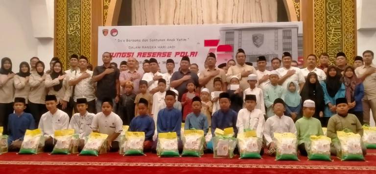 Didoakan Anak Yatim saat HUT Reserse, Kapolres Pasuruan: Spiritual Perkuat Mental