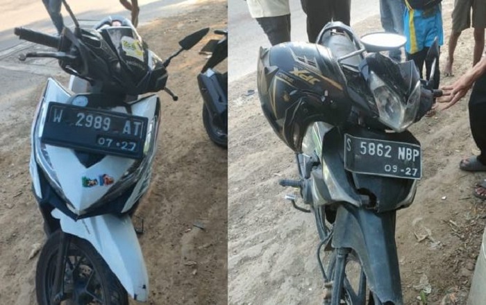 Gagal Menyalip, Pengendara Vario Jatuh dan Tewas Tersambar Supra X di Wringinanom Gresik
