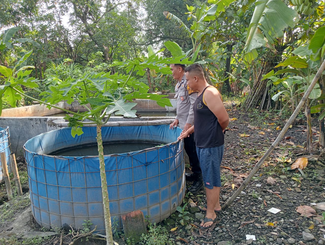Polsek Tulangan Dukung Program Ketahanan Pangan Melalui Peternakan Ikan Lele
