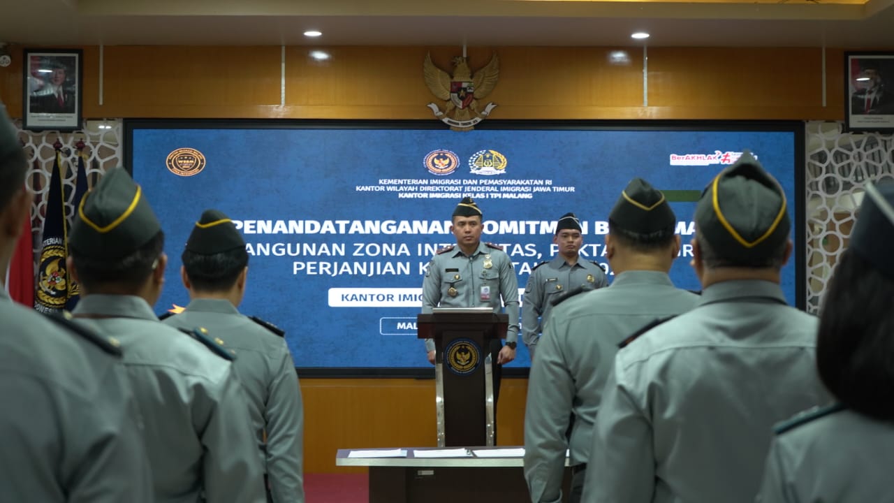 Kantor Imigrasi Malang Canangkan Zona Integritas Menuju Wilayah Bebas dari Korupsi