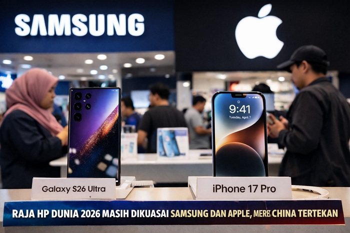 Raja HP Dunia 2026 Masih Dikuasai Samsung dan Apple, Merek Cina Tertekan