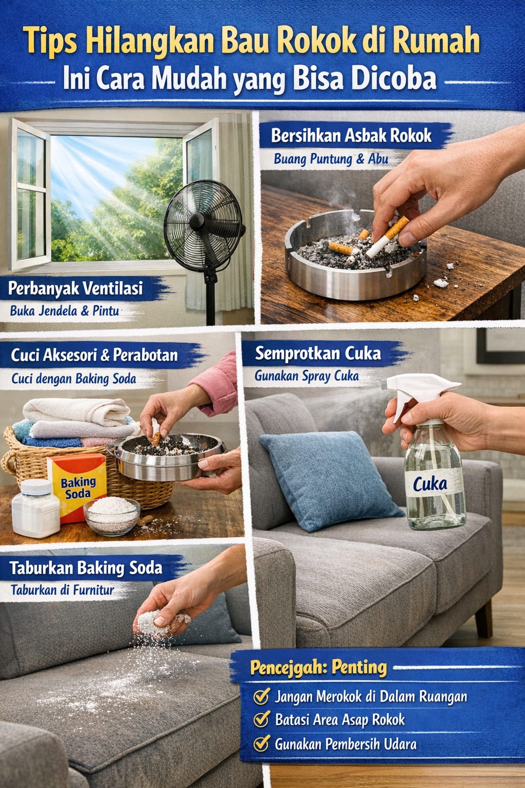 Tips Hilangkan Bau Rokok di Rumah, Ini Cara Mudah yang Bisa Dicoba