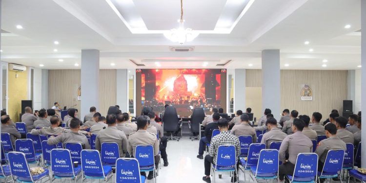 Polres Tulungagung Nobar Konser Bangga Merdeka, Tanamkan Semangat Cinta Tanah Air