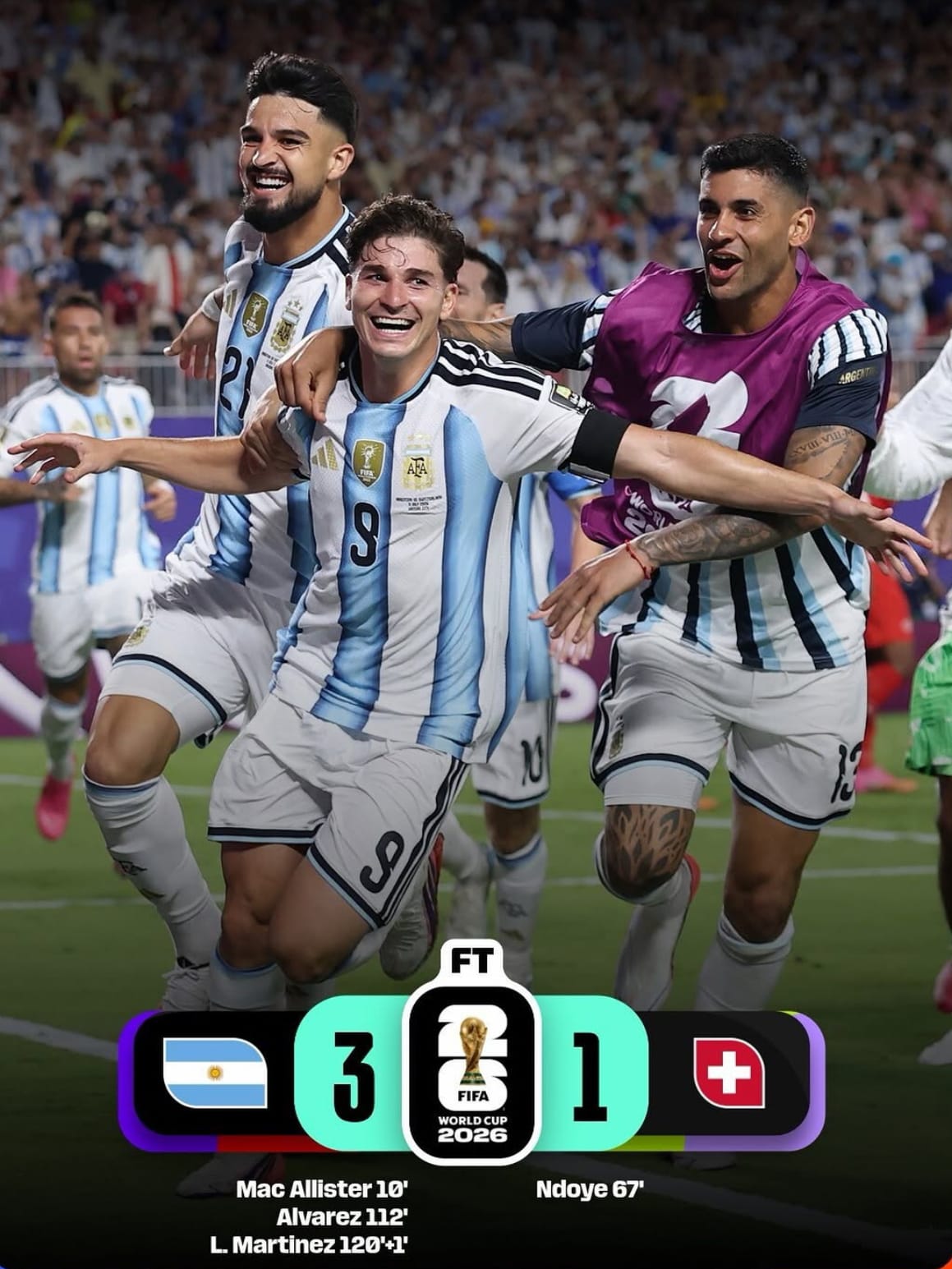 Tekuk Swiss, Argentina Melenggang ke Semifinal Piala Dunia 2026