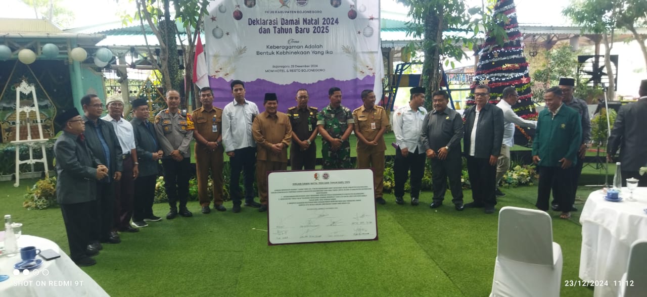 Kapolsek Bojonegoro Kota Hadiri Deklarasi Damai Nataru, Ajak Masyarakat Jaga Kerukunan