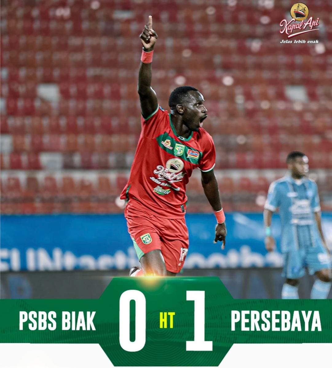 Gol Perdana Flavio Silva Bawa Persebaya Unggul 1-0 atas PSBS Biak