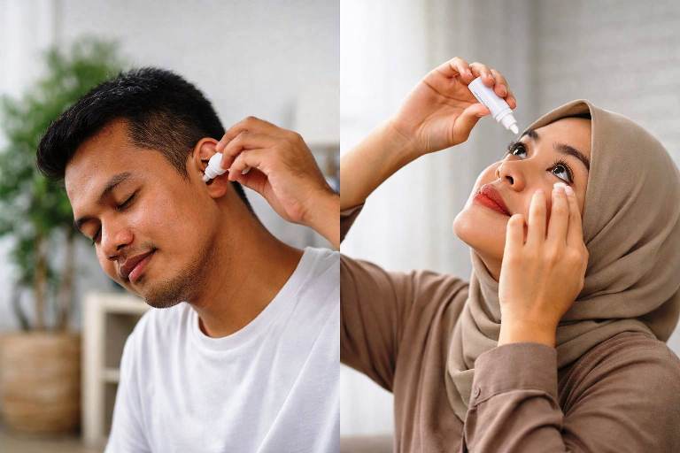 Penggunaan Obat Tetes Telinga dan Tetes Mata saat Puasa, Mana yang Dilarang?                   