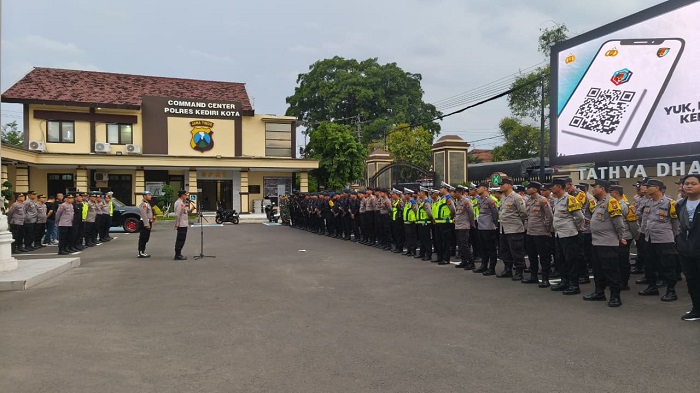 Polres Kediri Kota All Out Amankan Gebyar Pelestarian Budaya Pencak Dor