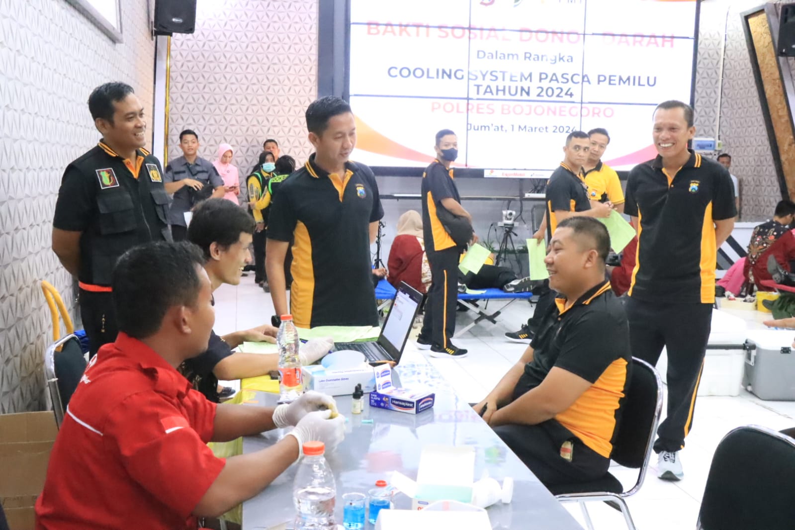 Cooling System Pasca Pemilu 2024, Polres Bojonegoro Gelar Donor Darah