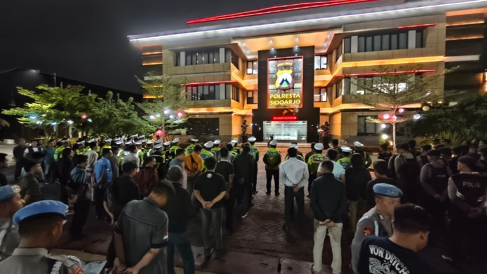 Polresta Sidoarjo Gelar Apel Siaga dan Patroli Kamtibmas Selama Libur Panjang Isra Miraj