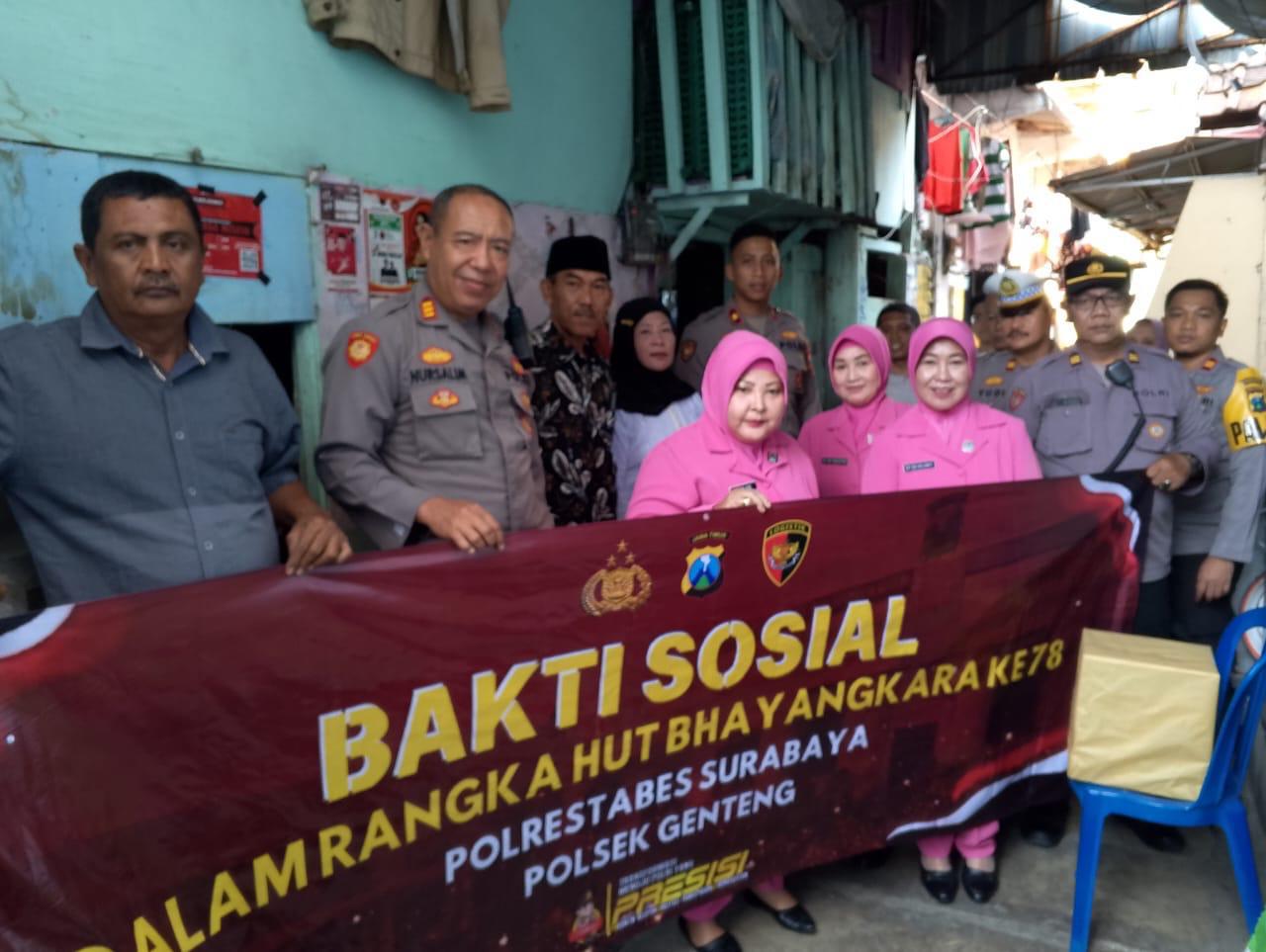 Polsek Genteng Gelar Baksos dan Anjangsana Peringati Hari Bhayangkara ke-78