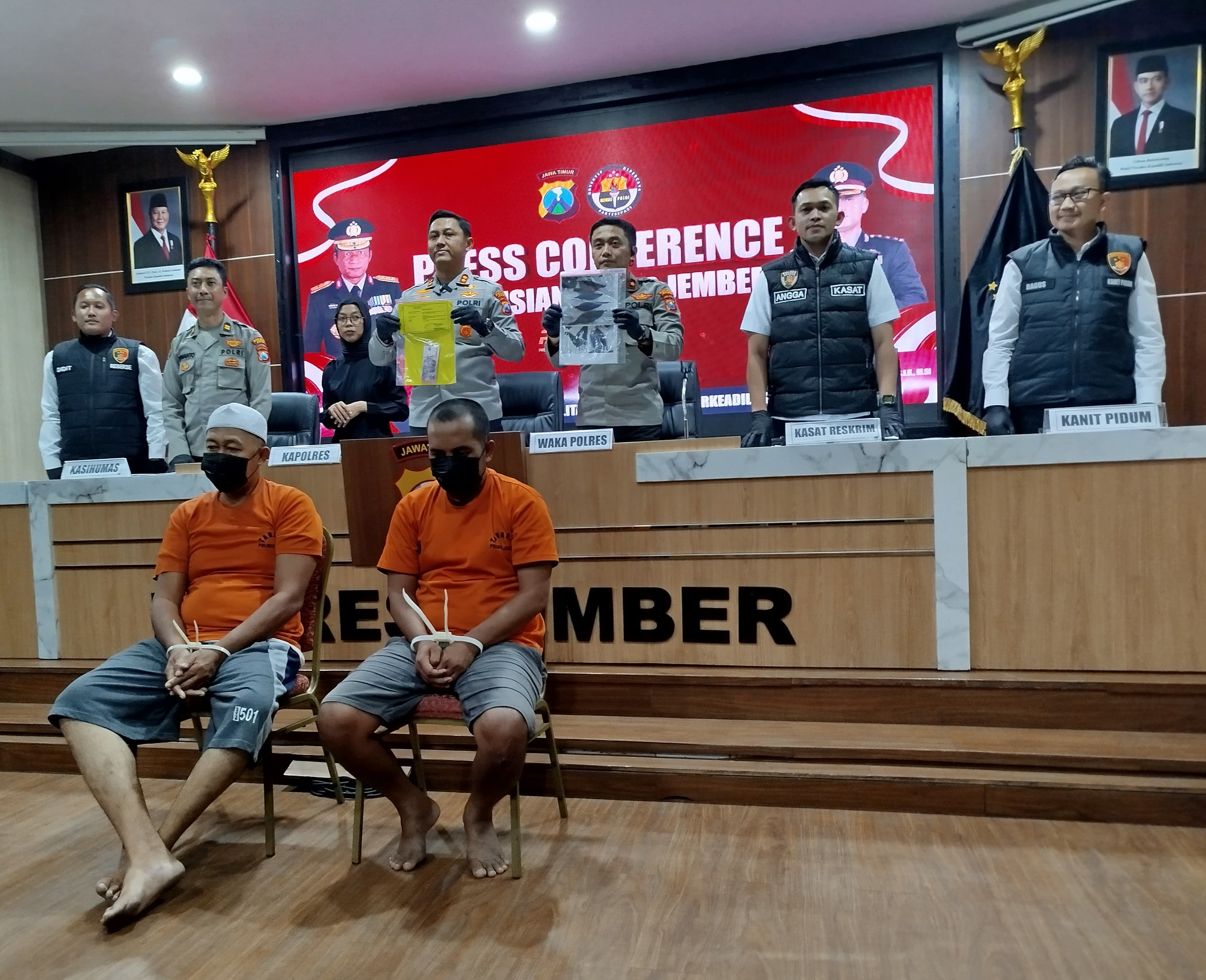 Tim Kalong Satreskrim Polres Jember Ringkus Residivis Judi Sabung Ayam, Sita 20 Motor dan Uang Jutaan Rupiah