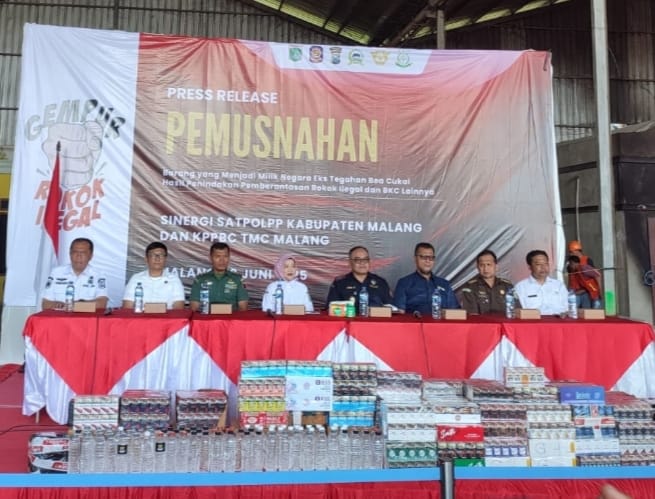 Sinergi Pemkab Malang dan Bea Cukai Musnahkan 3,5 Juta Batang Rokok Ilegal