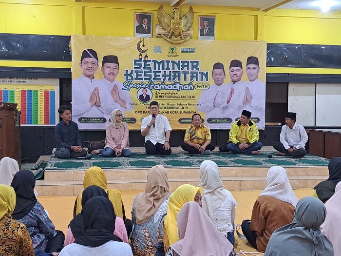 Seminar Kesehatan Ramadan Golkar Surabaya Diserbu Peserta, Edukasi Pola Hidup Sehat saat Puasa