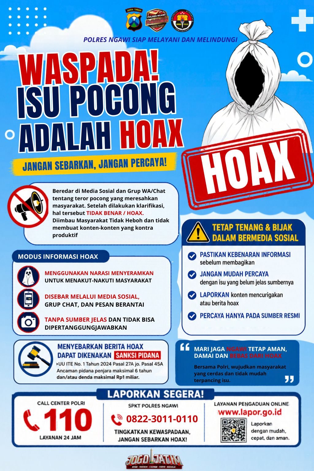 Hoax! Teror Pocong Jadi-jadian, Ini Penjelasan Polres Ngawi 