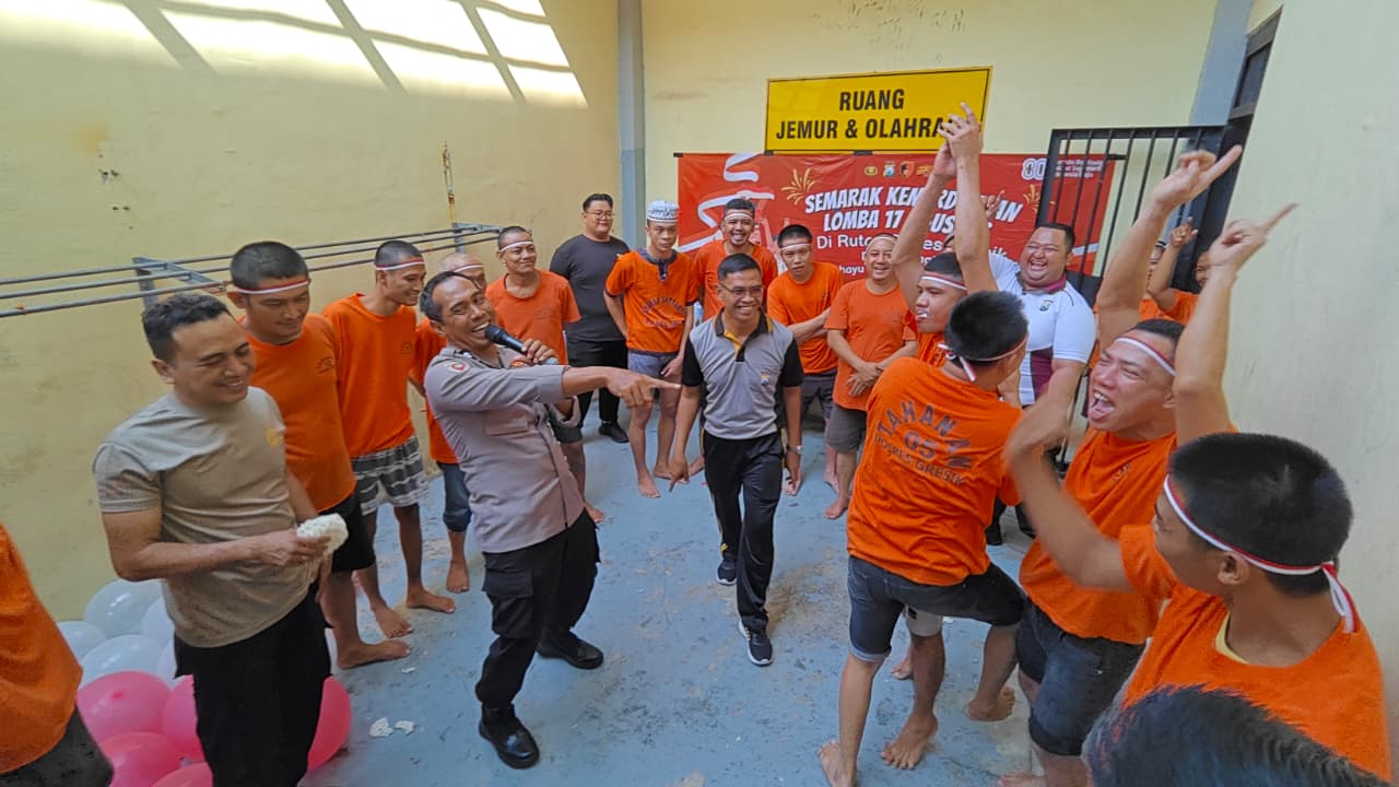 Polres Gresik Gelar Lomba HUT RI untuk Tahanan, Bentuk Pembinaan Humanis