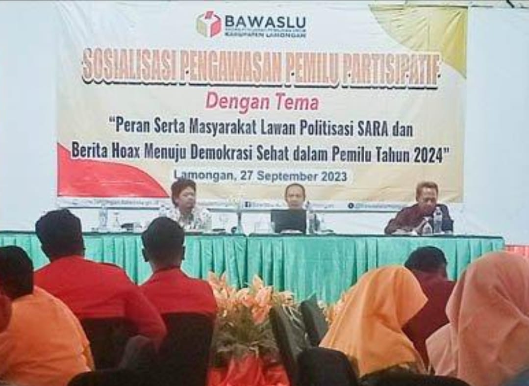 Bawaslu Lamongan Ajak Masyarakat Lawan Politisasi Sara dan Hoax