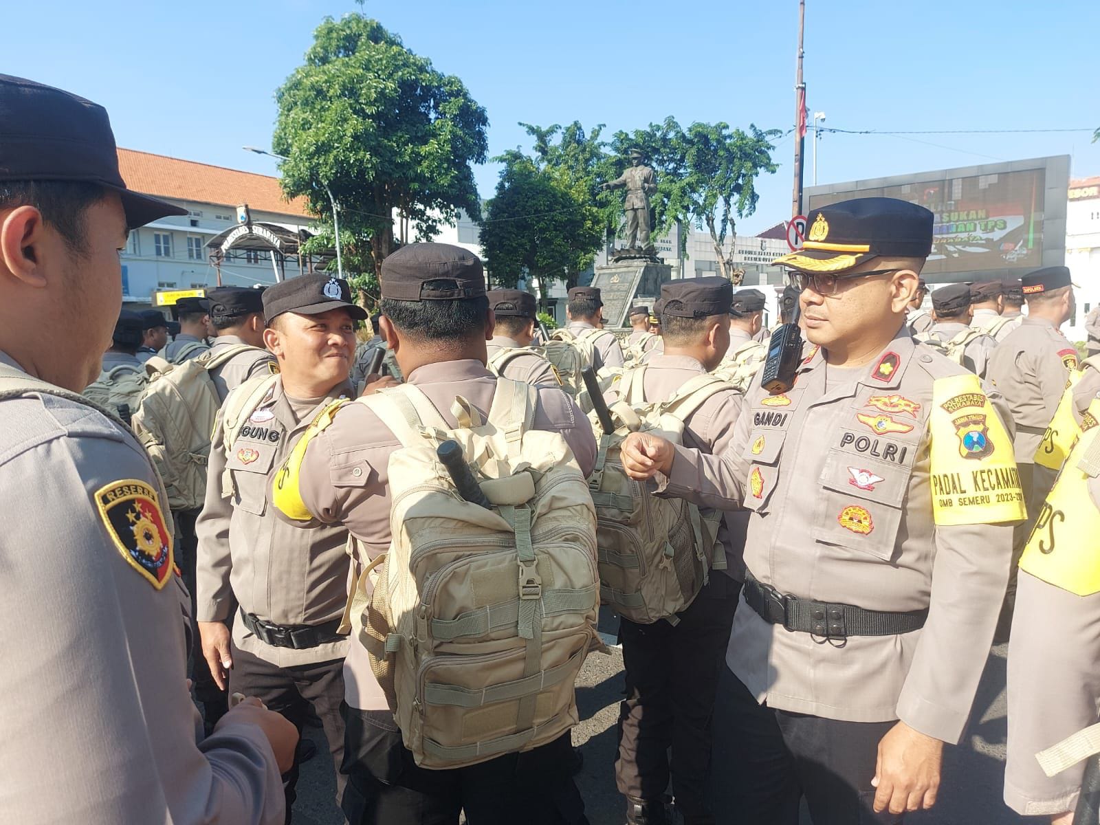 Polsek Wiyung Ikuti Apel Gelar Pasukan Pengamanan TPS di Polrestabes Surabaya
