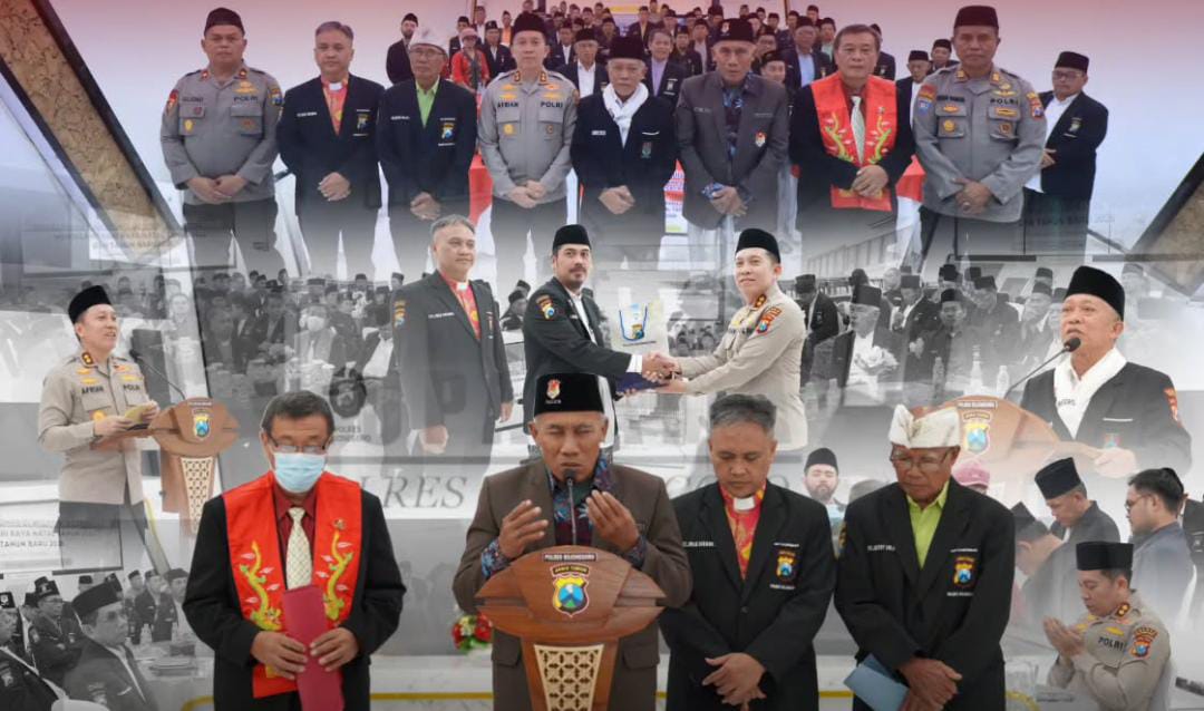 Pererat Kerukunan, Polres Bojonegoro Gelar Doa Lintas Agama Jelang Natal dan Tahun Baru