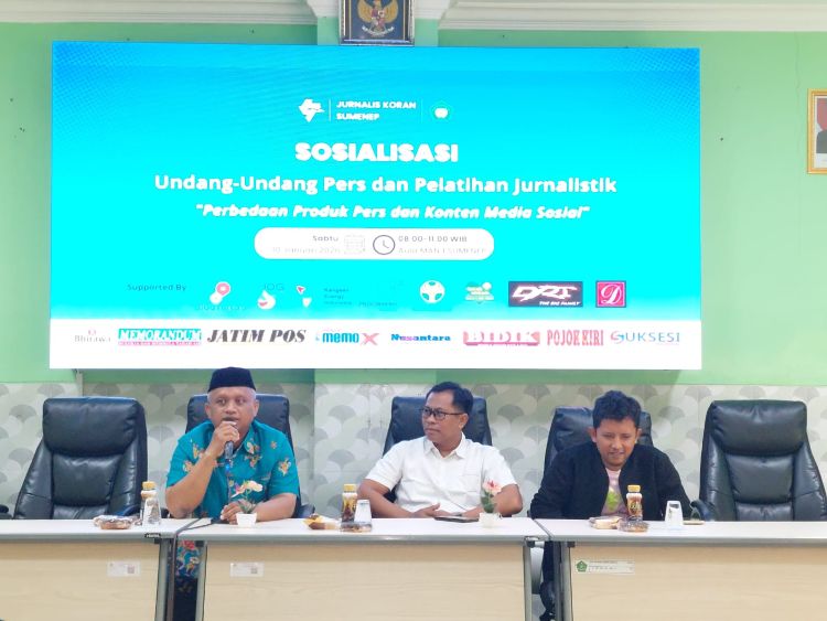 Jurnalis Koran Sumenep Gelar Sosialisasi Undang-Undang Pers di MAN 1